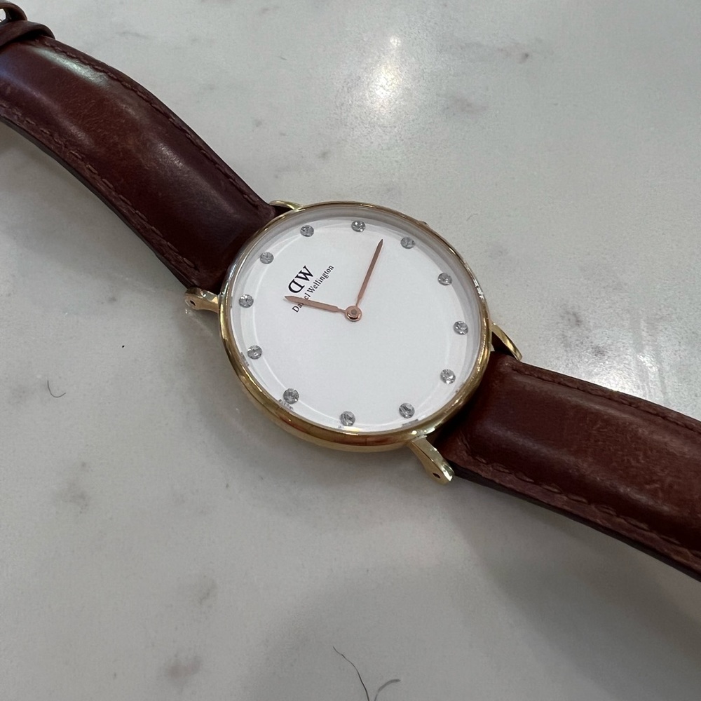Daniel Wellington Watch with Brown Leather Strap